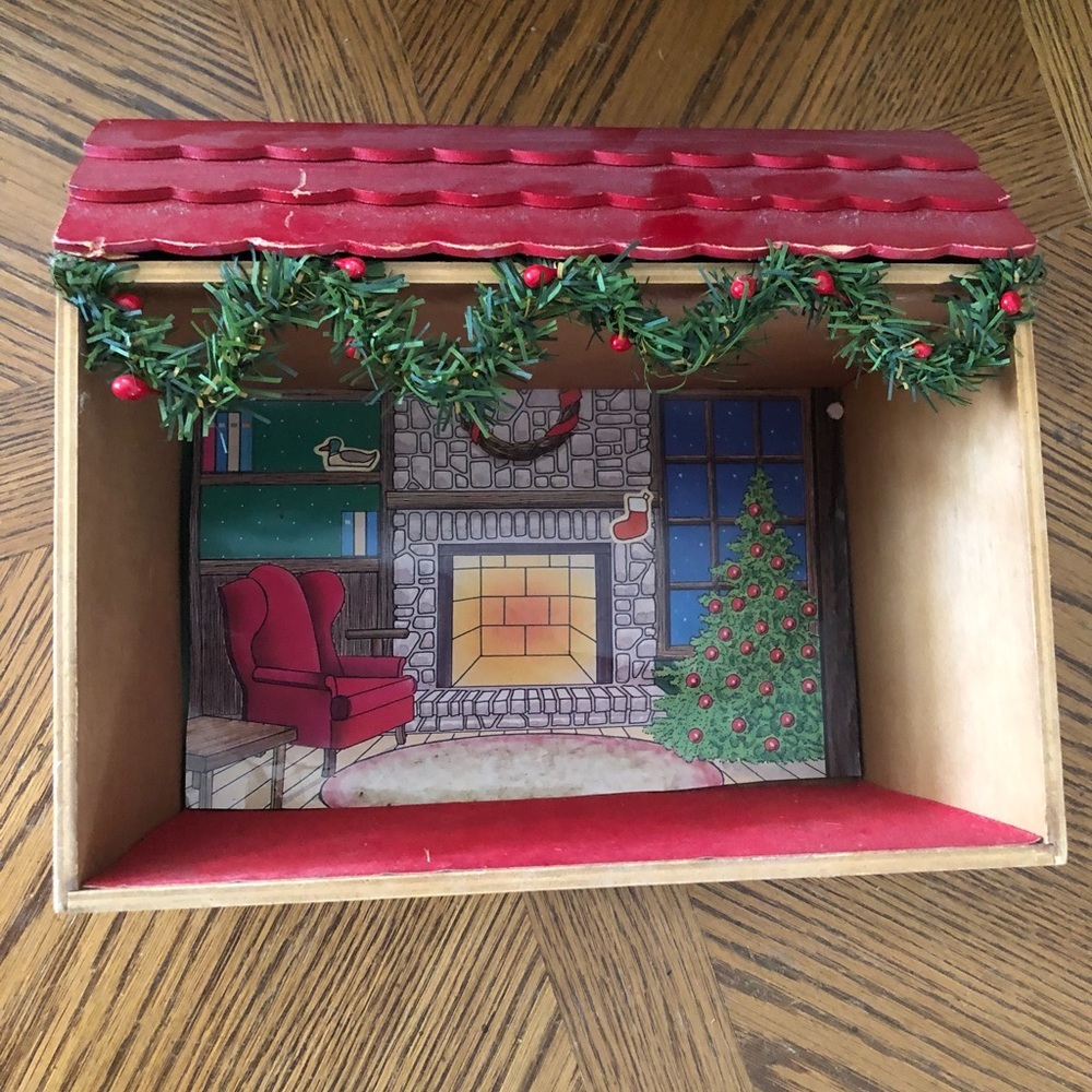 Vintage Handmade Wooden Dollhouse - Picture 8 of 10